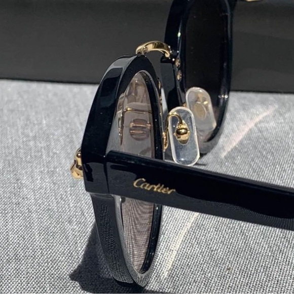 Designer Cartier Black Frame Sunglasses - Picture 3 of 8